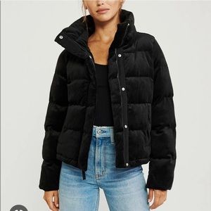 Abercrombie & Fitch The A&F Mini Puffer Black Jacket Women's Size XS